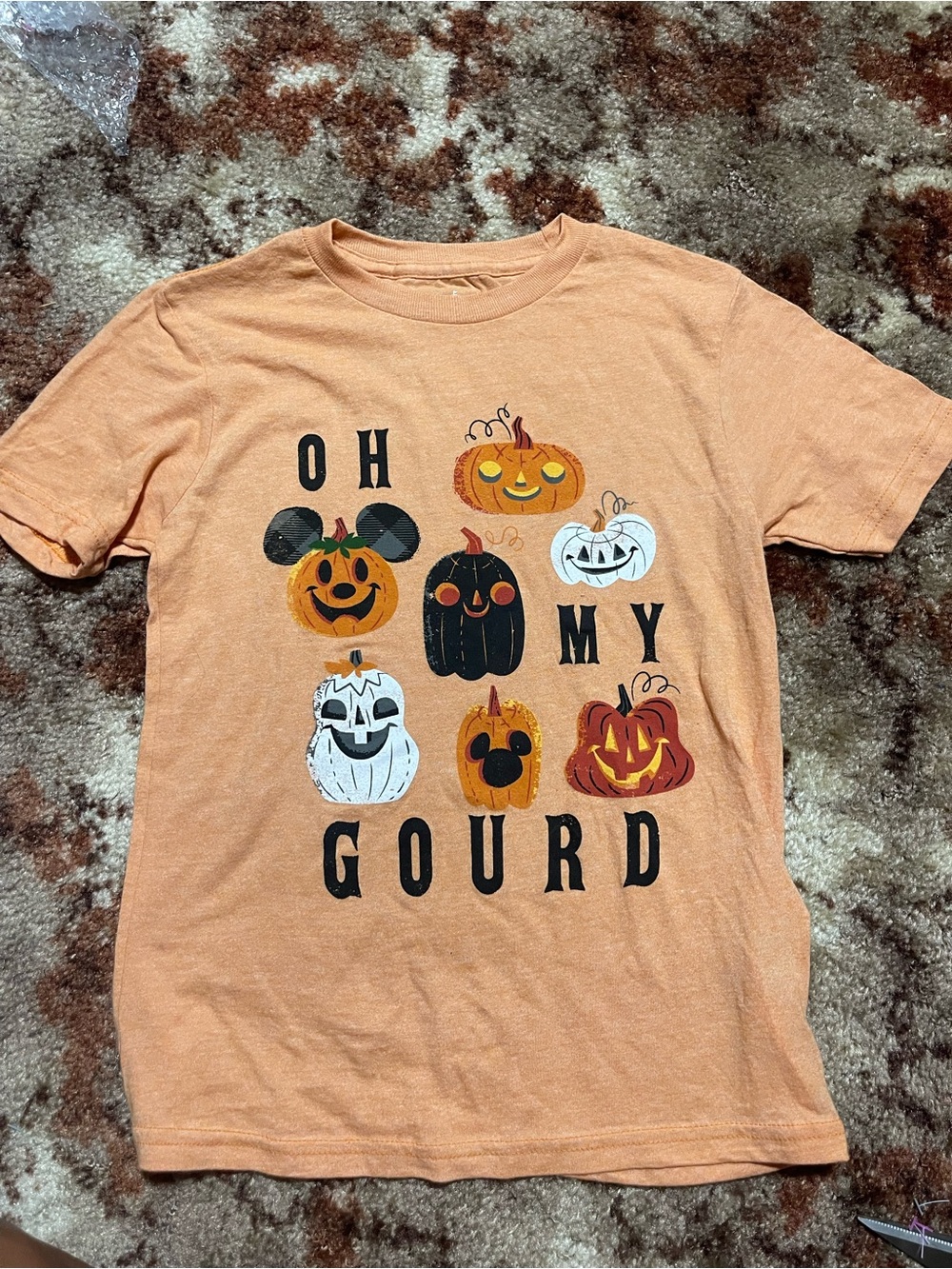 Disney Orange Pumpkin 'Oh My Gourd' Graphic Tee